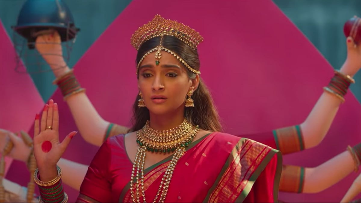 Sonam Kapoor as the Indian cricket team’s lucky charm in <i>The Zoya Factor</i>.
