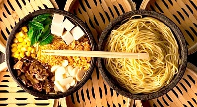 Noodle bowls at Yum Yum Cha.