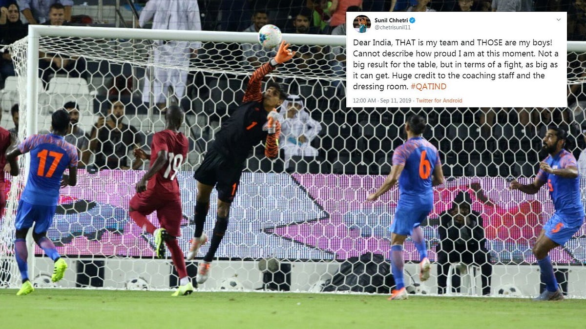 Gurpreet Singh Sandhu was unbeatable under the bar as India held Qatar to a goal-less draw.