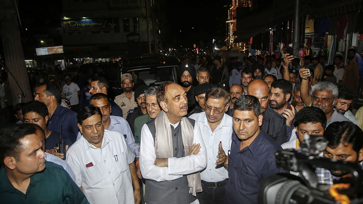 Senior Congress leader Ghulam Nabi Azad  in Jammu on Tuesday, 24 September 2019.&nbsp;