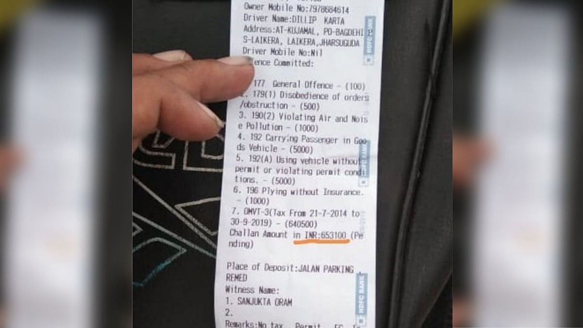 The Odisha transport officials had challaned the owner and driver of a truck from Nagaland with fines amounting to Rs 6.53 lakh.
