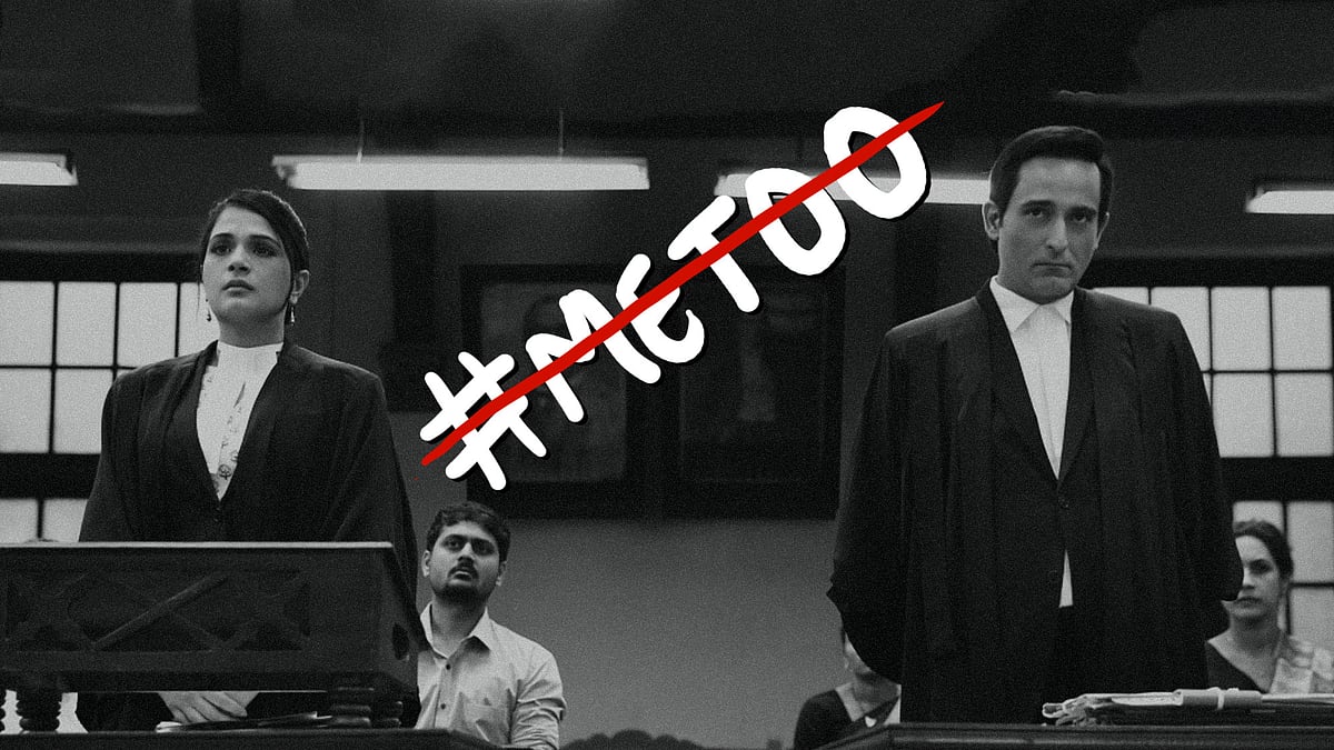 Richa Chadha (L) and Akshaye Khanna (R) star in ‘Section 375’, a courtroom drama about a rape case.