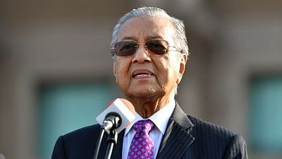 Malaysian Prime Minister Mahathir Mohamad. 