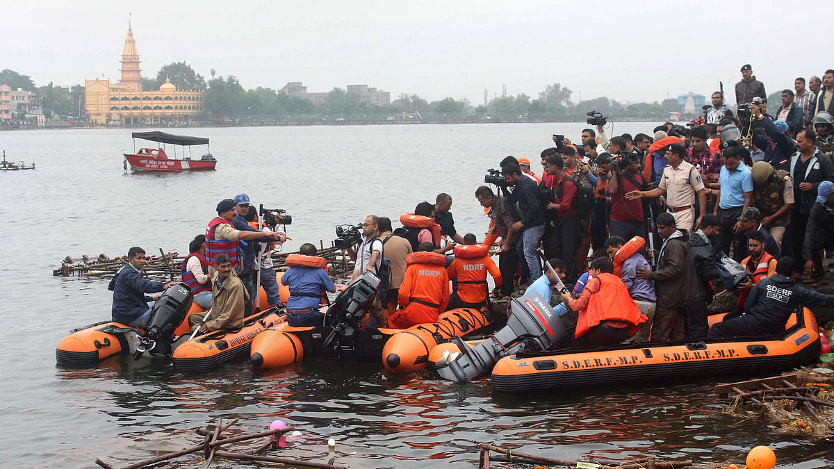 (Rescue operations underway.)