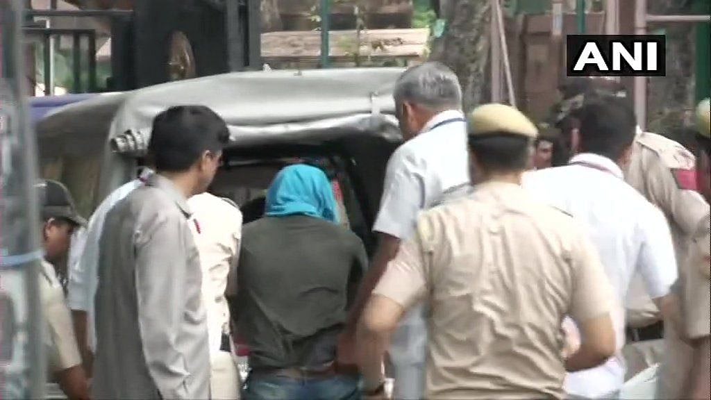 A man was arrested while trying to enter Parliament premises with a knife on Monday morning.