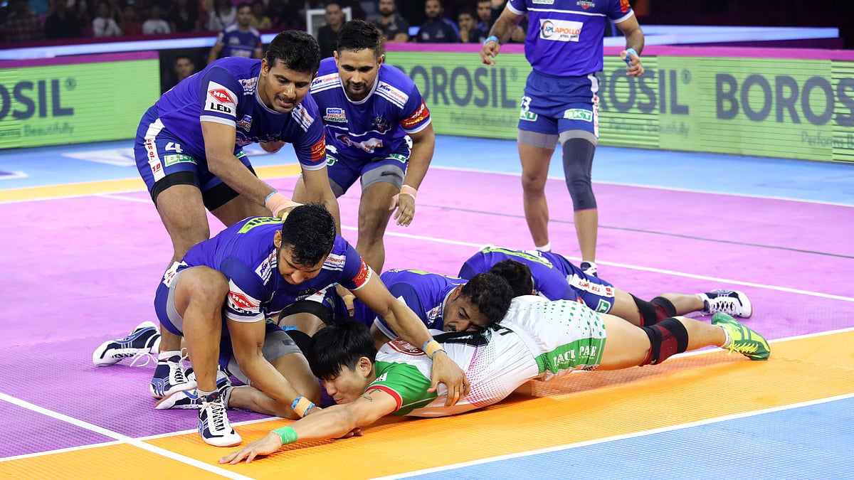 A still from the match between Haryana Steelers and Patna Pirates.