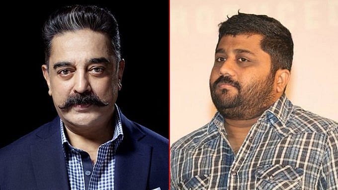 Kamal Haasan (L), KE Gnanavel Raja (R)