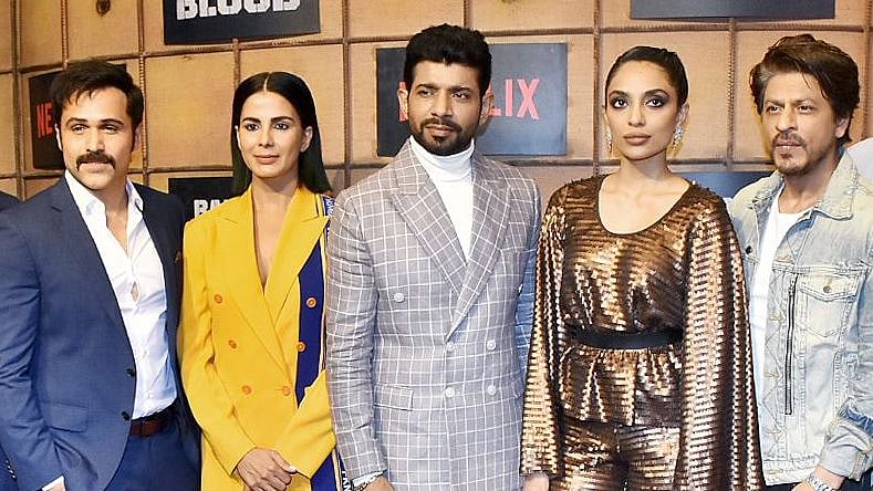 From L to R: Emraan Hashmi, Kirti Kulhari, Viineet Kumar, Sobhita Dhulipala &amp; Shah Rukh Khan at the <i>Bard of Blood</i> premiere.