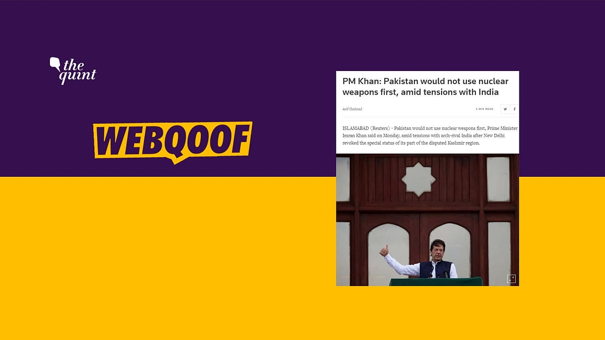 Khan said that Pakistan would not be the aggressor amid the current tensions between the two nations.