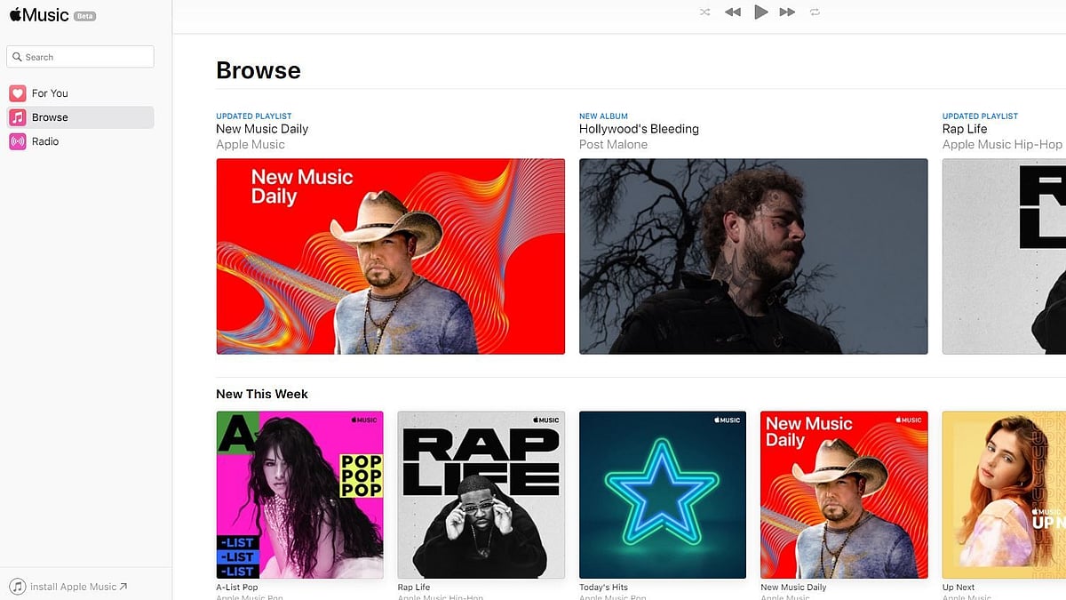 Apple Music comes to the web browser in beta avatar.