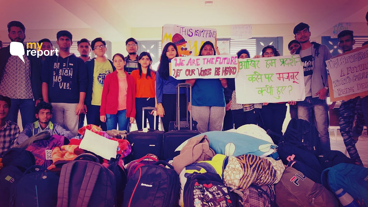 Students of HPNLU have been protesting against the administration since 17 September.