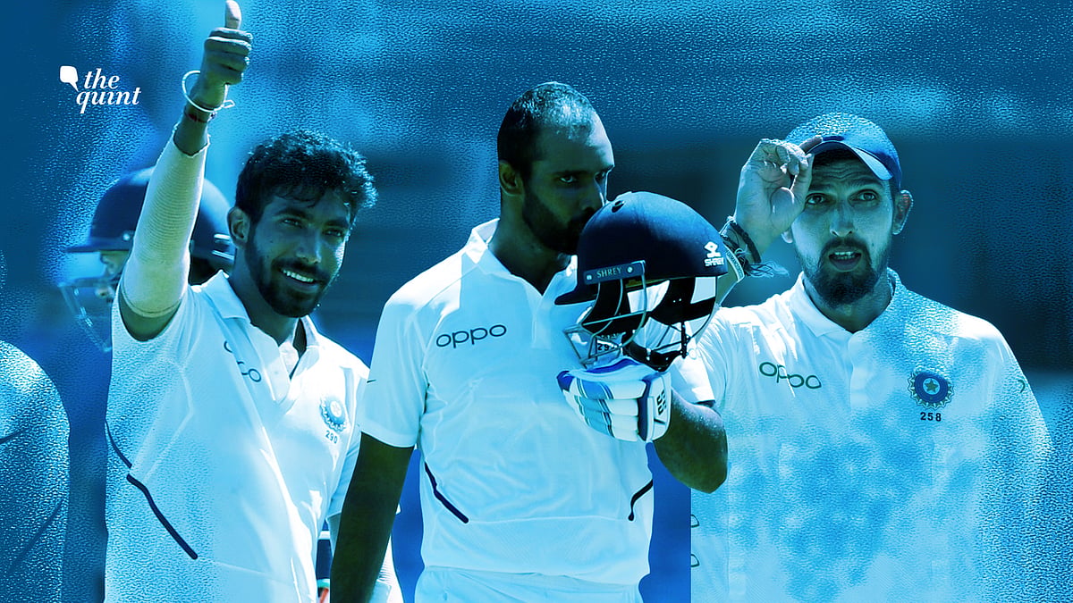 From left: Jasprit Bumrah, Hanuma Vuhari and Ishant Sharma.