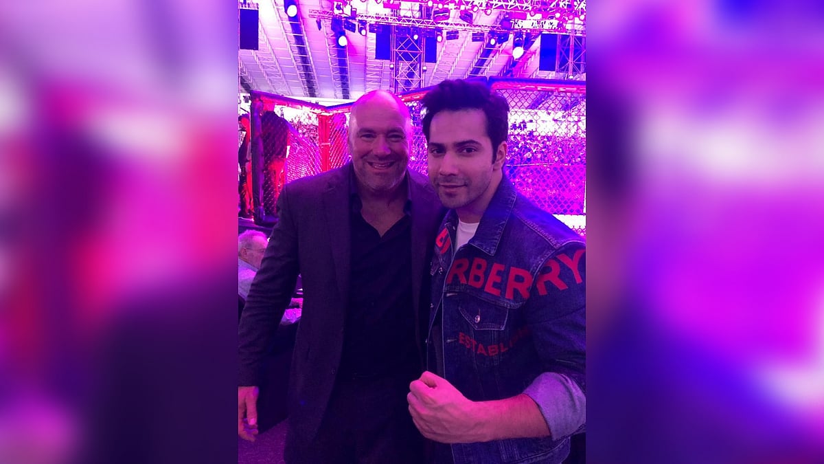Varun Dhawan with Dana White.