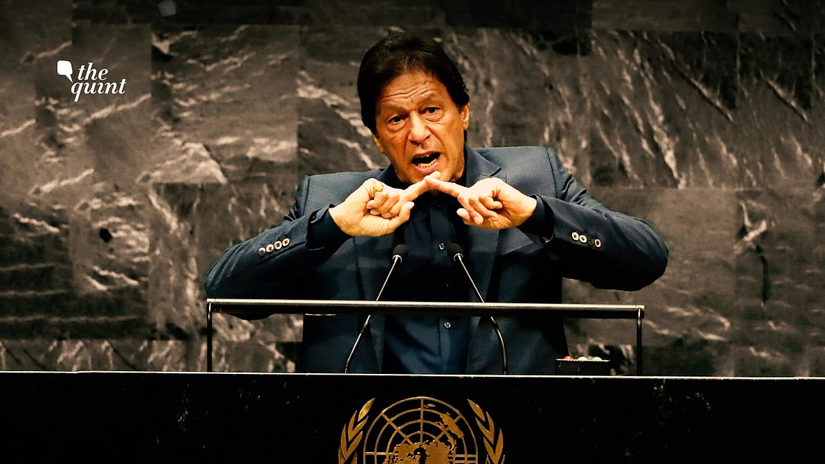 Image of Pakistan PM Imran Khan at the UNGA on 27 September 2019, used for representational purposes.