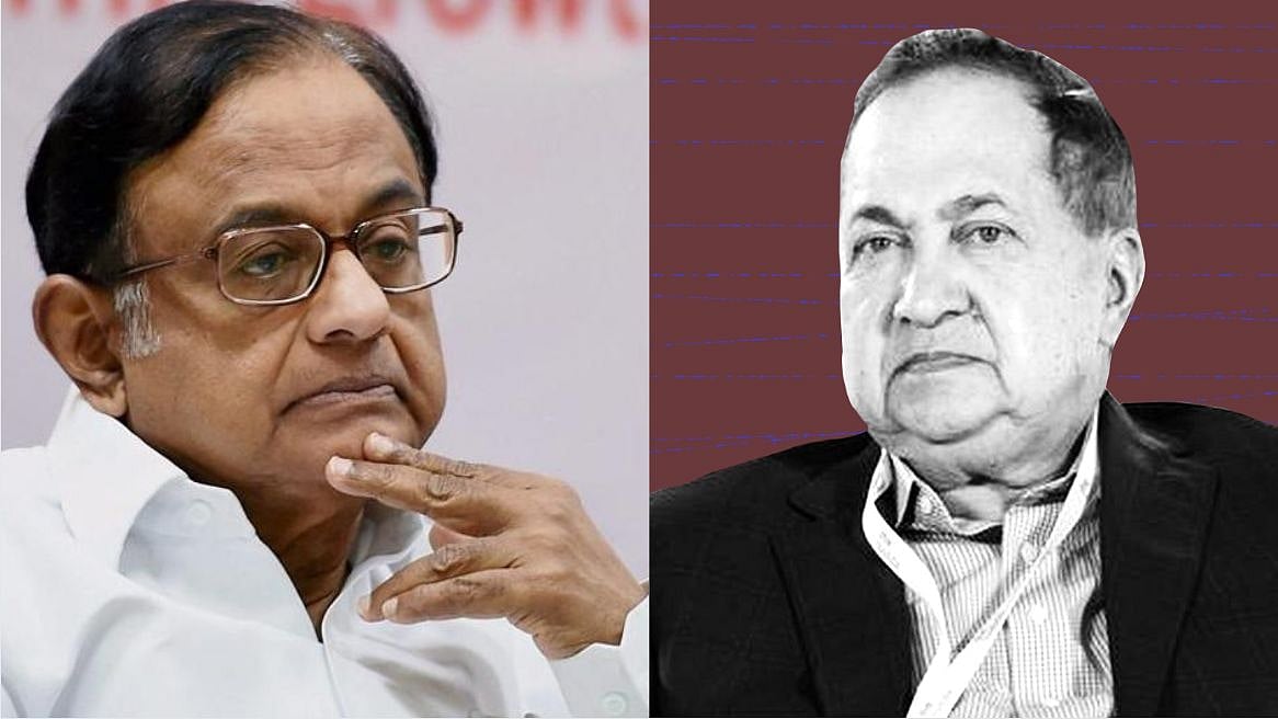 Former Union Minister P Chidambaram (Left) and THG Chairman N Ram (Right).