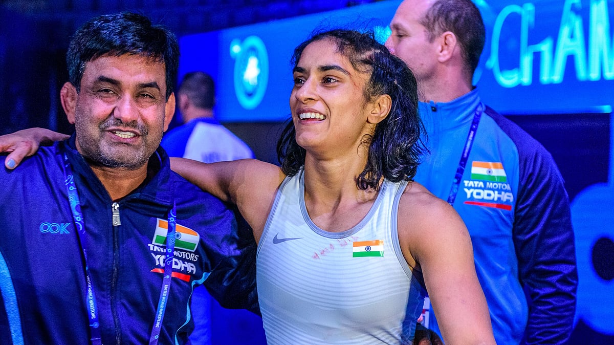 Vinesh Phogat speaks after winning the bronze medal at the 2019 Wrestling World Championships.