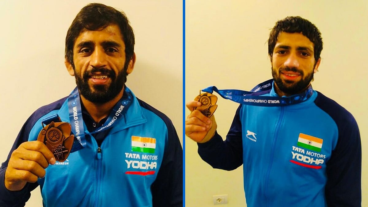 Bajrang Punia (left) and Ravi Kumar Dahiya.