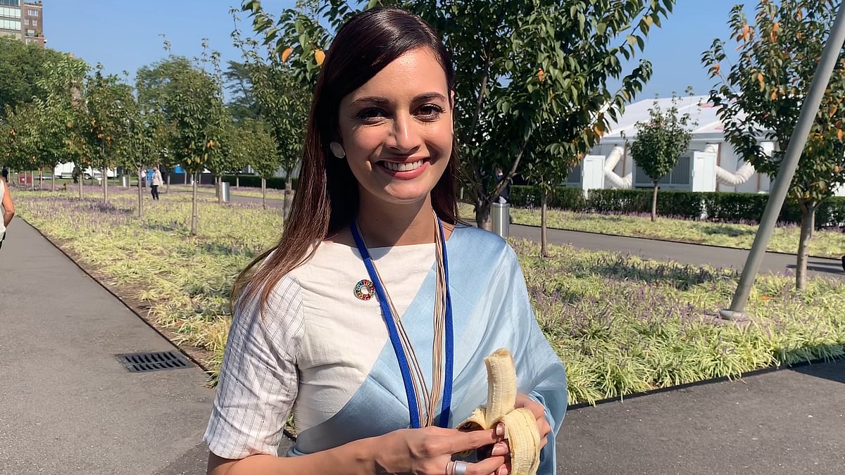 Dia Mirza, Sustainable Development Goals advocate, at the UN Climate Summit in NY.