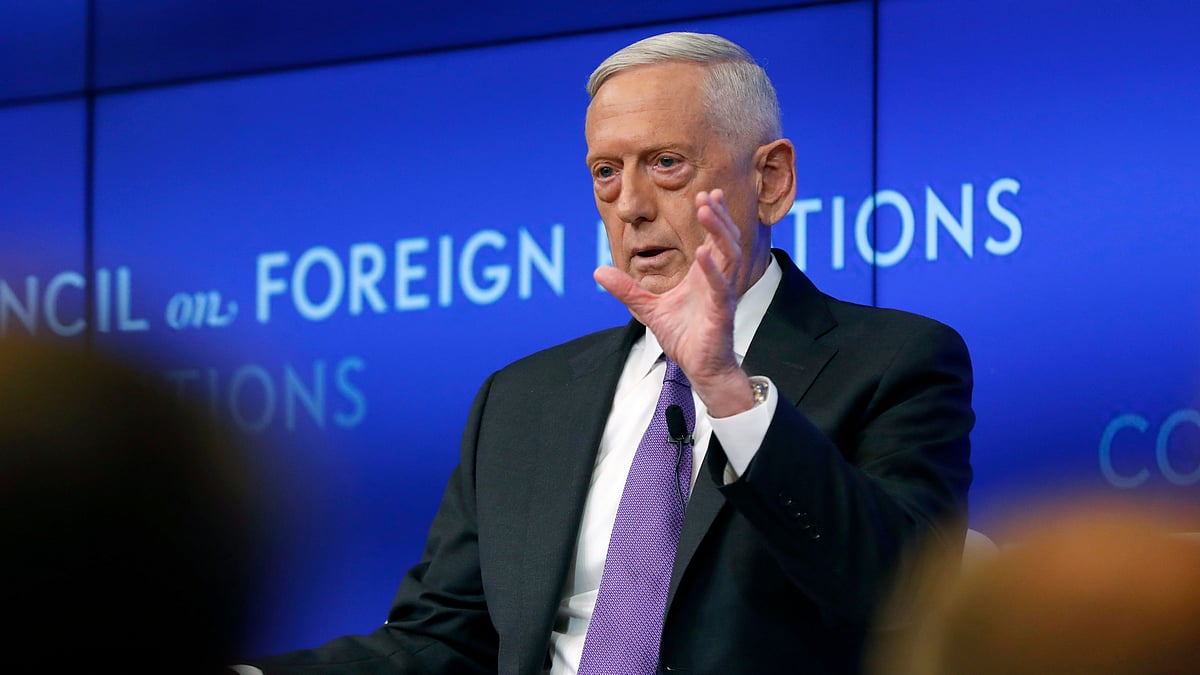 Former US Defence Secretary James Mattis at the Council on Foreign Relations.