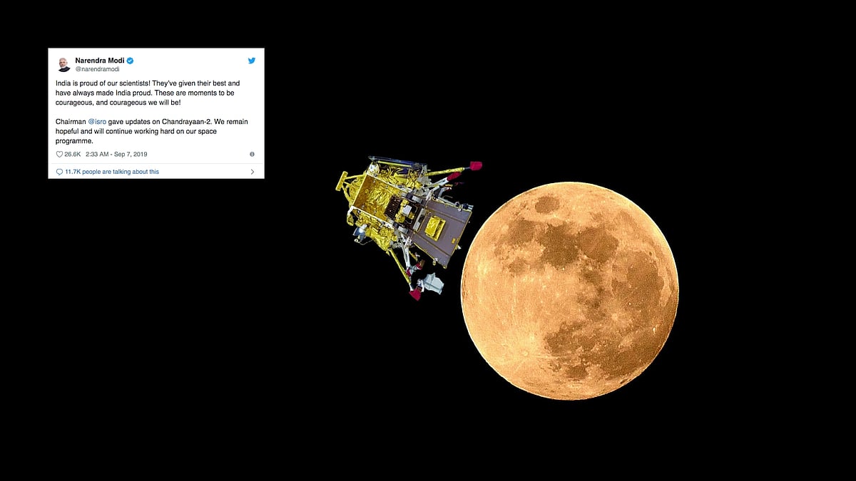 PM Narendra Modi in a tweet consoled the scientists at ISRO and said “Nation is proud of you.”
