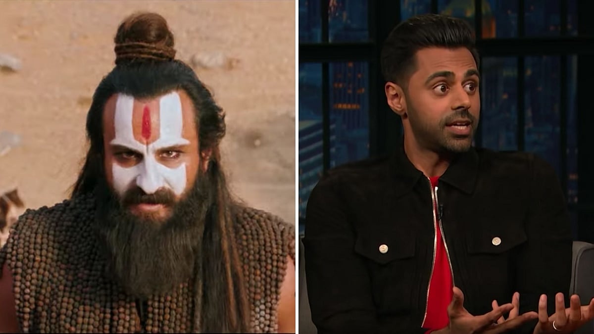 Saif Ali Khan in <i>Laal Kaptaan</i>; Hasan Minhaj on <i>Late Night With Seth Meyers.</i>