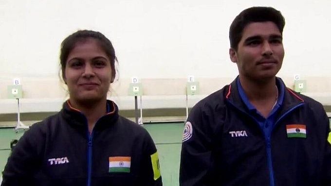 Manu and Saurabh, both 17, have now won each of the four ISSF Mixed Team Air Pistol world cup golds this year.