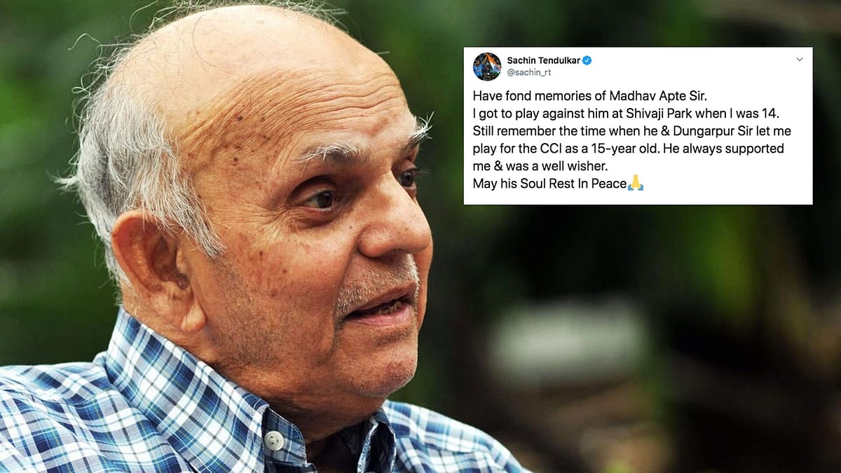 Madhav Apte was instrumental in bringing in a 15-year-old Sachin Tendulkar into the CCI side. 