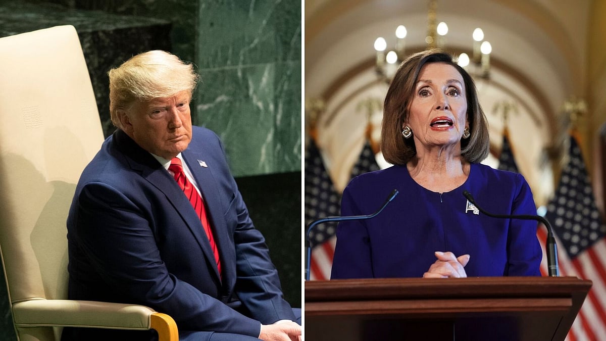 US President Donald Trump and House Speaker Nancy Pelosi. 
