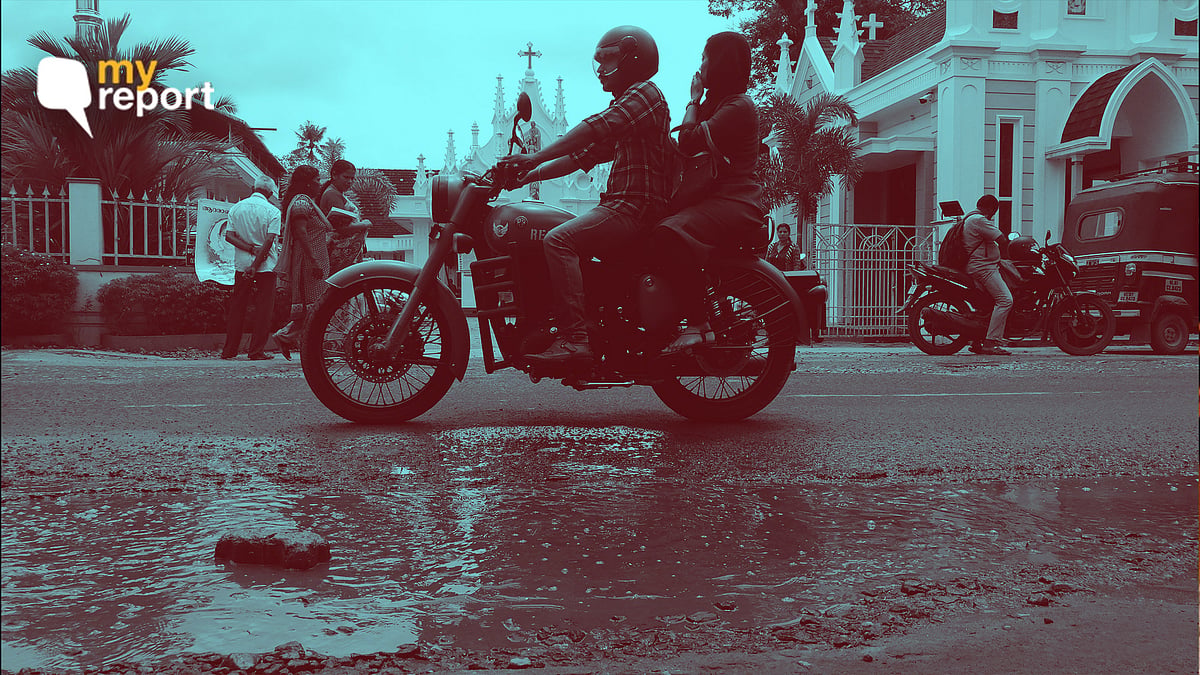 Kochi residents staged a protest against potholes on the inaction of the roads and authorities.