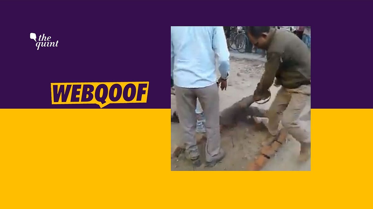 The incident is from 2017 where the UP’s Basti Police thrashed an allegedly drunk man.
