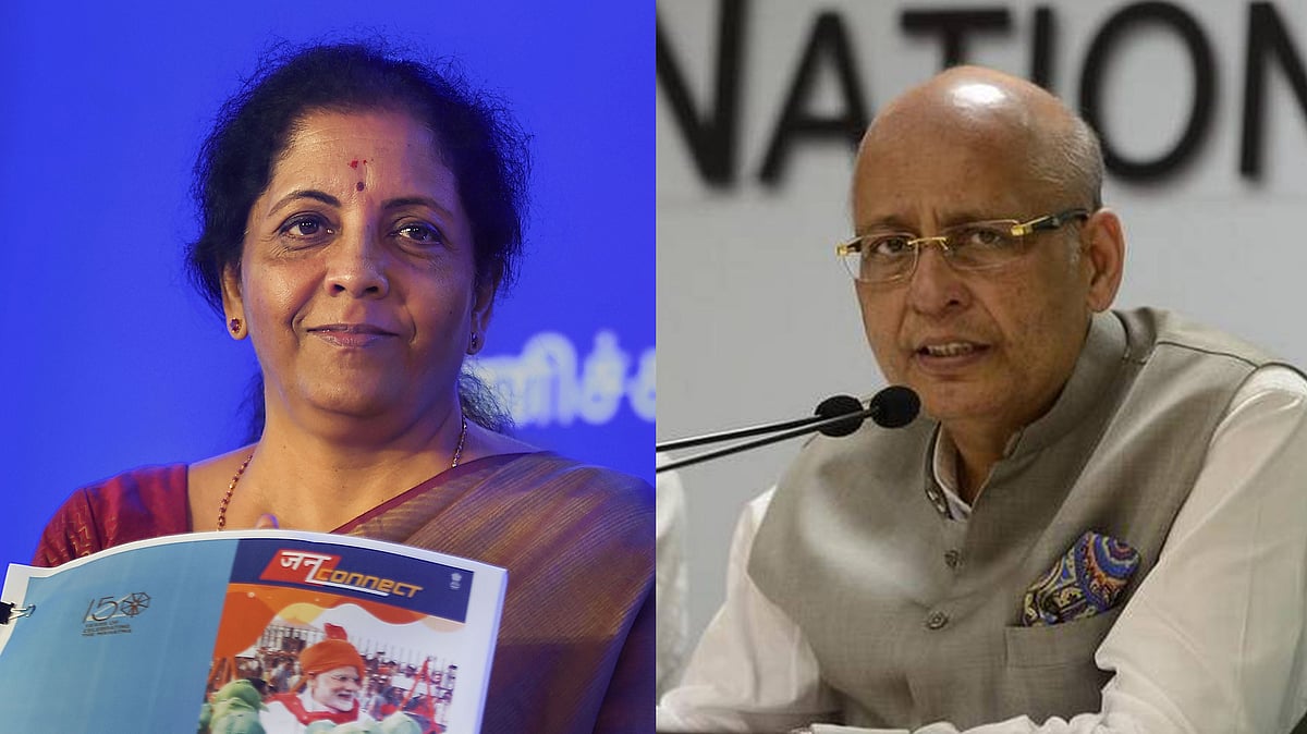 Finance Minister Nirmala Sitharaman and Congress leader Abhishek Manu Singhvi.