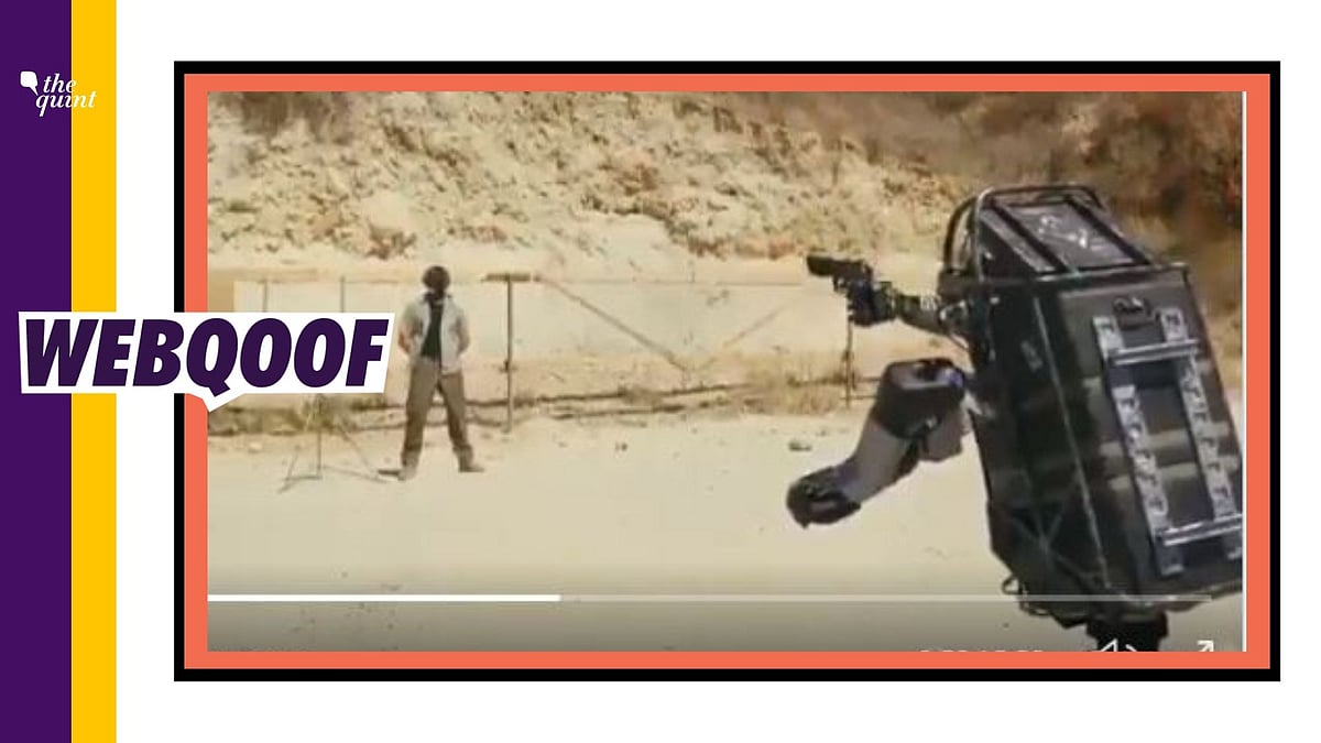 A digitally created robot video is doing the rounds on the internet with a claim that it shows real military training of robots. 