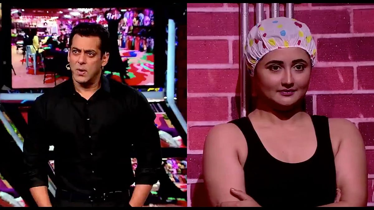 Bigg Boss 13 Weekend Ka Vaar: Salman Khan and Rashami Desai in <i>Bigg Boss 13. </i>