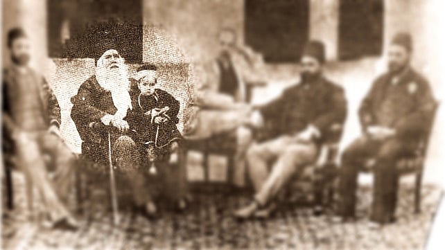 Sir Syed Ahmad Khan with his followers.