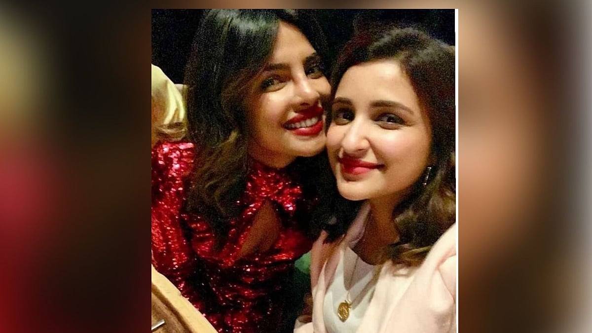 Priyanka Chopra with Parineeti. 