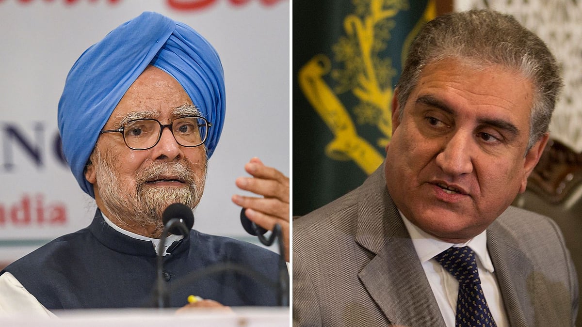 Manmohan Singh and Shah Mahmood Qureshi. 
