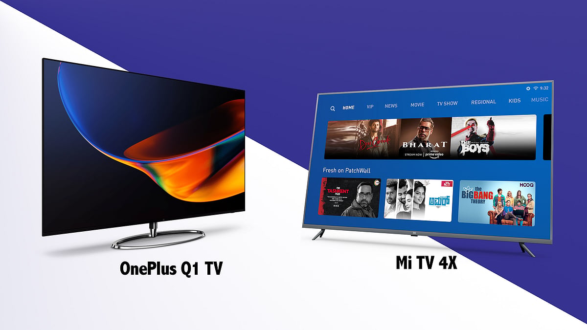 OnePlus Q1 TV (left) and Xiaomi Mi TV 4X (right)