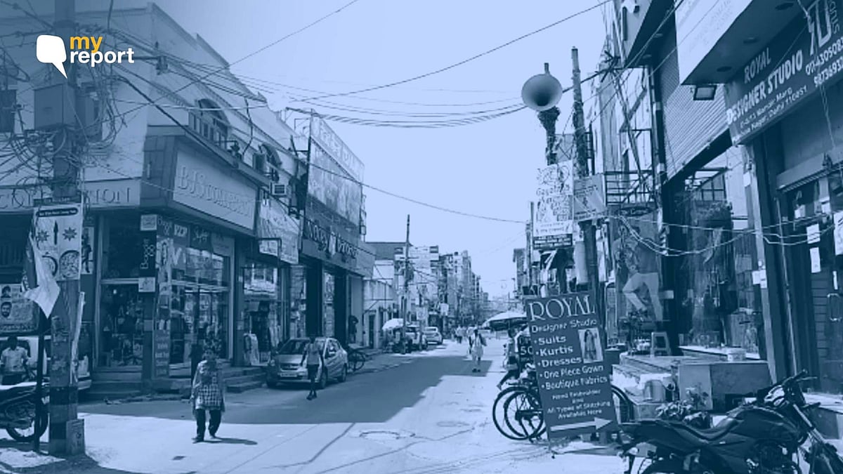 Krishna Market in East Delhi. 