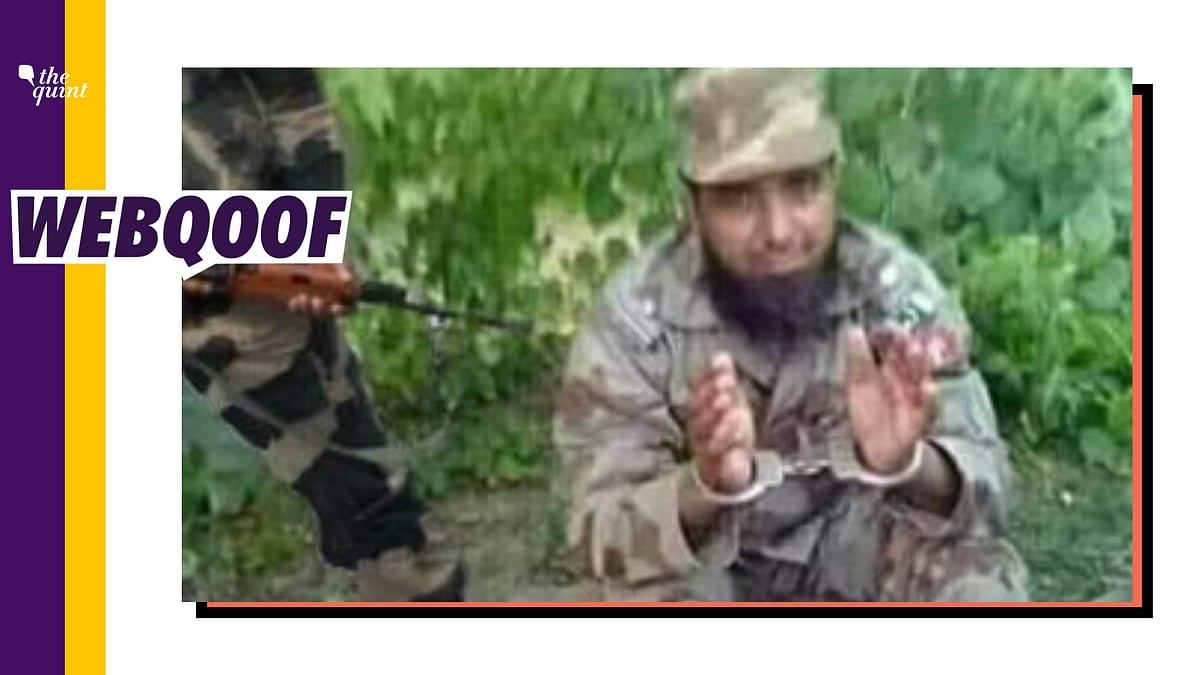 An image on social media falsely claimed that the man seen in it was captured by the Indian Army.