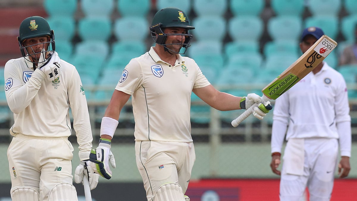 Dean Elgar and Quinton de Kock struck centuries to help South Africa avoid the threat of a follow-on.
