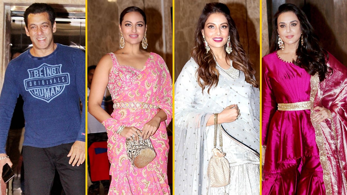 Salman Khan, Sonakshi Sinha, Bipasha Basu and Preity Zinta at Ramesh Taurani’s Diwali party.