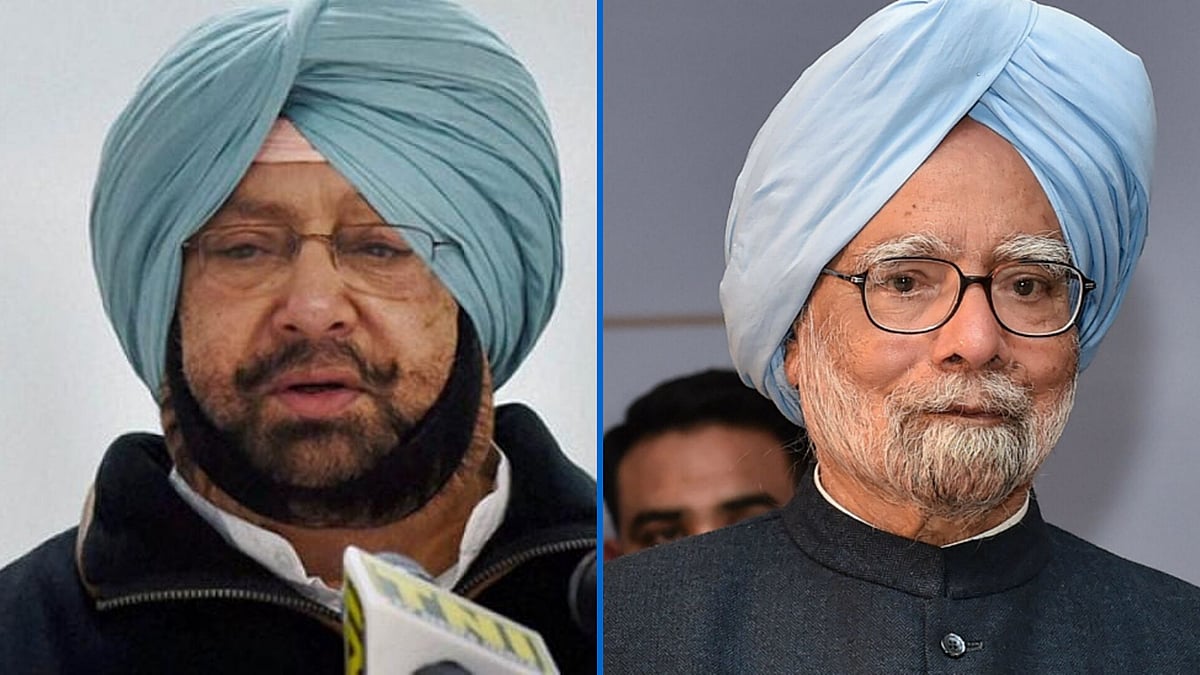 Punjab CM Amarinder Singh (left) and ex-PM Manmohan Singh.