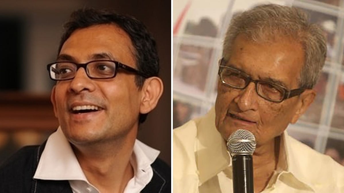 Abhijit Banerjee and Amartya Sen. 