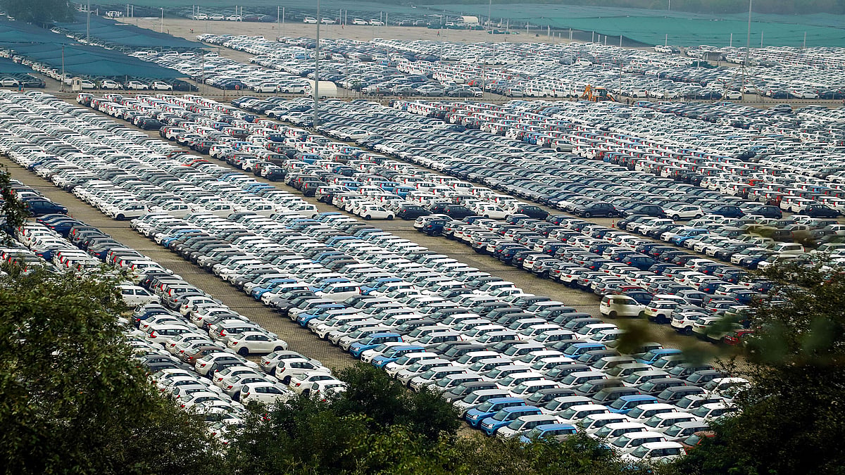 Newly manufactured Maruti Suzuki cars are seen parked inside the company factory in Manesar near Gurugram, on 4 September 2019. Image used for representation.