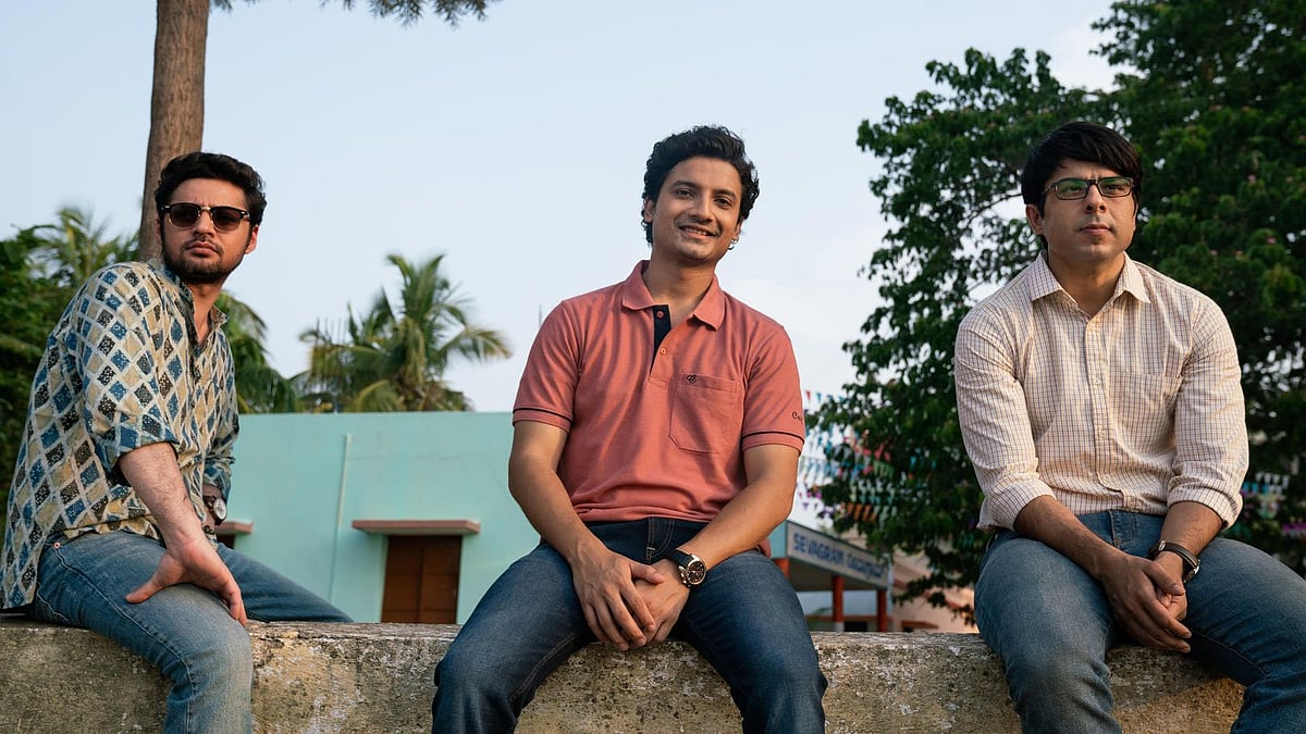 (L to R): Shadab Kamal, Priyanshu Painyuli and Chandrachoor Rai in a still from the film.