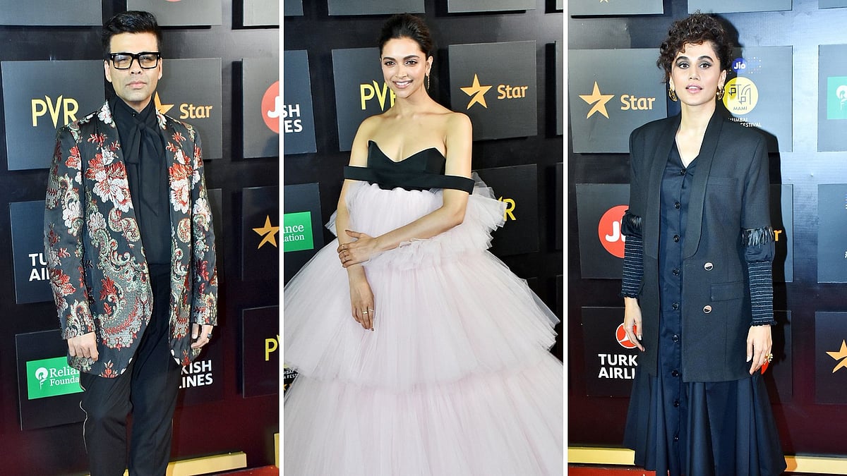 Deepika Padukone, Karan Johar and Taapsee Pannu at MAMI Opening Ceremony.