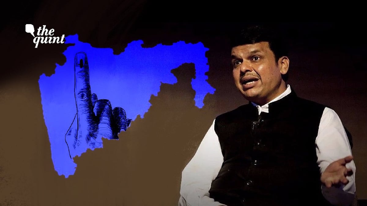 Image of Maharashtra map &amp; Chief Minister Devendra Fadnavis used for representational purposes.
