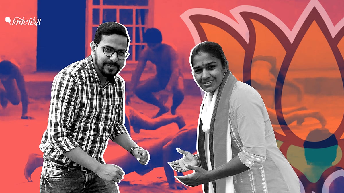 Wrestler Babita Phogat with <b>The Quint’</b>s reporter Shadab Moizee