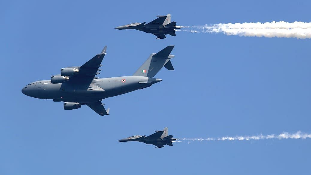 Still from rehearsals for the Air Force Day parade.
