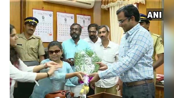 Pranjal Patil, India’s first visually challenged woman IAS officer, as she assumes charge as the Sub Collector of Thiruvananthapuram. 